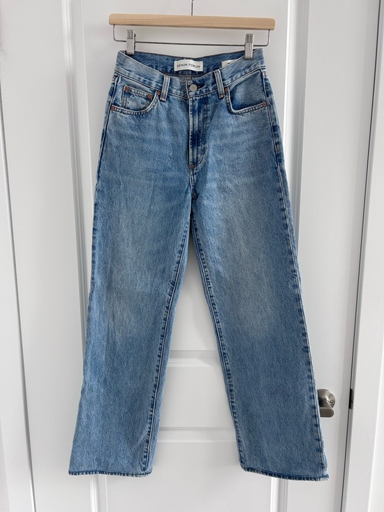 Denim Forum Denim - Denim Forum Light Blue High-Rise Wide Leg Jeans